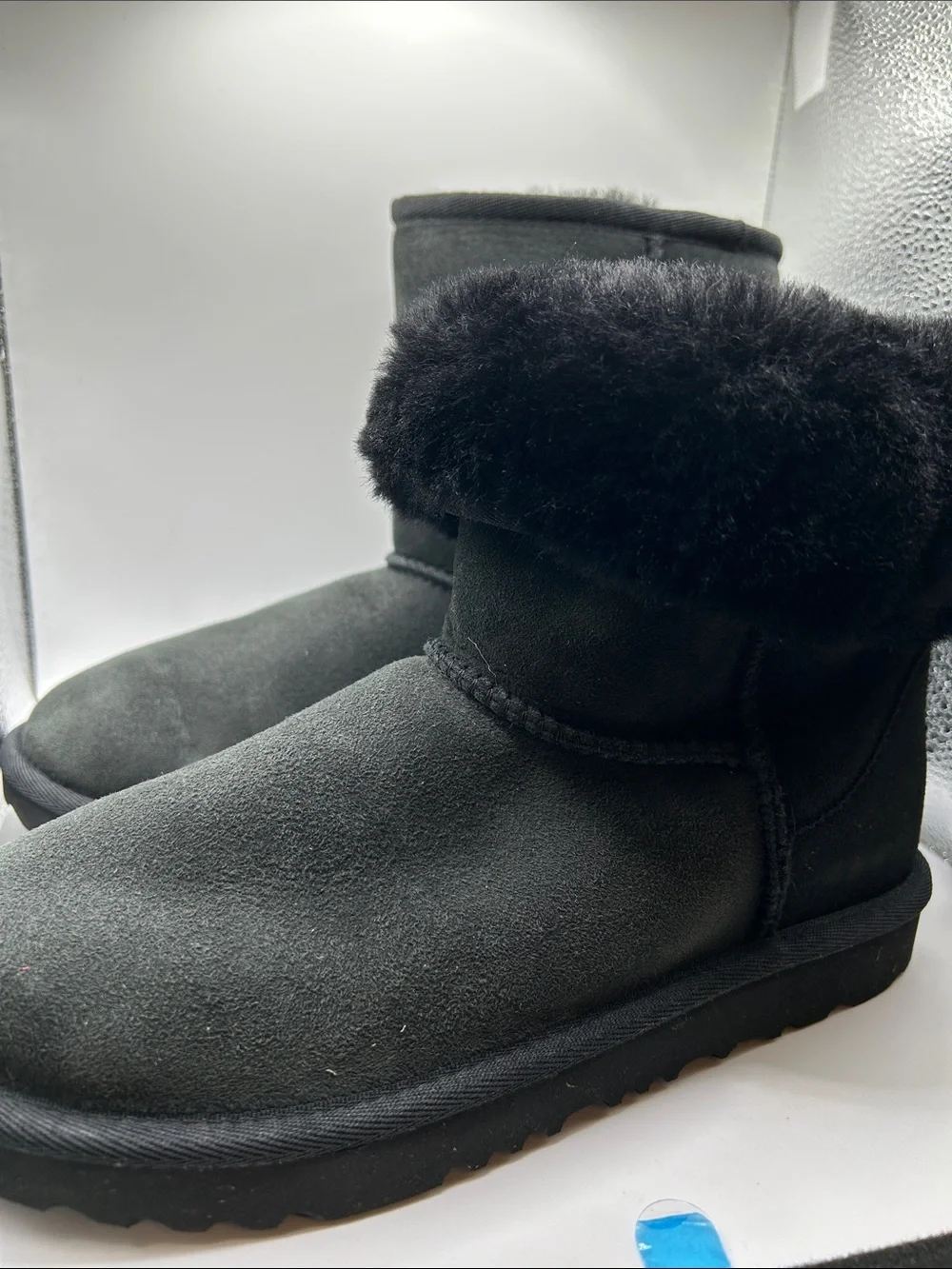 UGG Kids Classic II Tall Shearling-Lined Boots Black Size 4 Kids 5-6 Women New